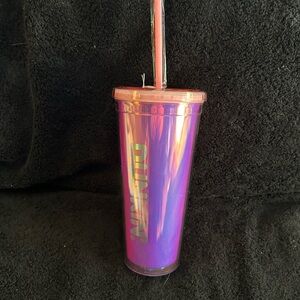 Dunkin Valentine Tumbler w/Heart Shaped Straw